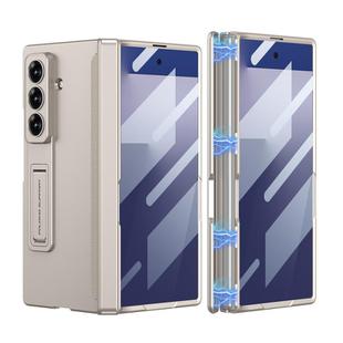 For Samsung Galaxy Z Fold7 5G GKK Integrated HD Film Magnetic Folding Full Cover Phone Case(Titanium Grey)