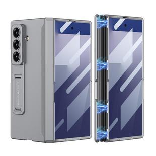 For Samsung Galaxy Z Fold7 5G GKK Integrated HD Film Magnetic Folding Full Cover Phone Case(Grey)