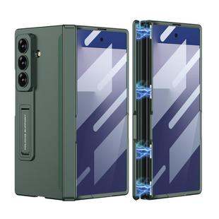 For Samsung Galaxy Z Fold7 5G GKK Integrated HD Film Magnetic Folding Full Cover Phone Case(Night Green)