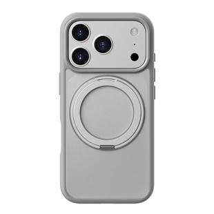 For iPhone 17 Pro Max Kalebol Frosted MagSafe Holder Acrylic Hybrid TPU Phone Case(Cobble Grey)