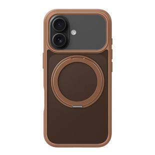For iPhone 17 Kalebol Frosted MagSafe Holder Acrylic Hybrid TPU Phone Case(Desert Gold)
