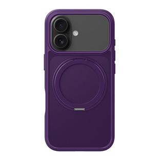 For iPhone 17 Kalebol Frosted MagSafe Holder Acrylic Hybrid TPU Phone Case(Purple)