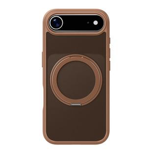 For iPhone 17 Air Kalebol Frosted MagSafe Holder Acrylic Hybrid TPU Phone Case(Desert Gold)