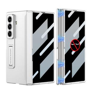 For Samsung Galaxy Z Fold7 5G GKK Integrated Privacy Film Magnetic Folding Full Cover Phone Case(Silver)