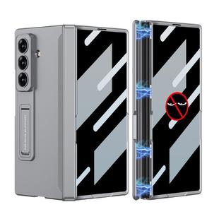 For Samsung Galaxy Z Fold7 5G GKK Integrated Privacy Film Magnetic Folding Full Cover Phone Case(Grey)