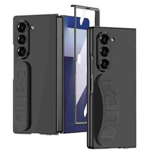 For Samsung Galaxy Z Fold7 5G GKK Integrated Silicone Wristband Folding Phone Case(Black)