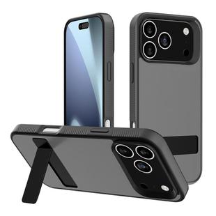 For iPhone 17 Pro Max Kalebol Frosted Holder PC Hybrid TPU Phone Case(Black)
