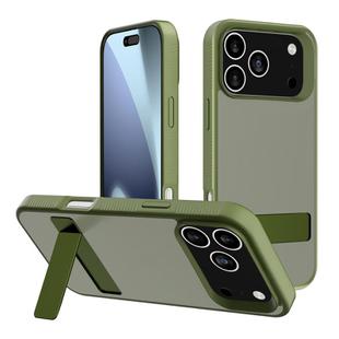 For iPhone 17 Pro Kalebol Frosted Holder PC Hybrid TPU Phone Case(Deep Green)
