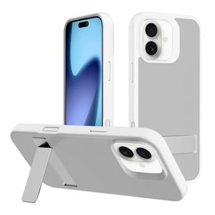 For iPhone 17 Kalebol Frosted Holder PC Hybrid TPU Phone Case(White)