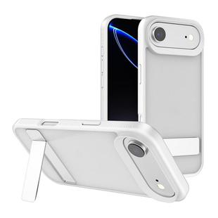 For iPhone 17 Air Kalebol Frosted Holder PC Hybrid TPU Phone Case(White)