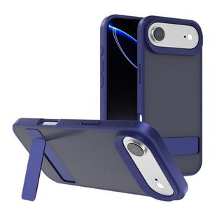 For iPhone 17 Air Kalebol Frosted Holder PC Hybrid TPU Phone Case(Royal Blue)