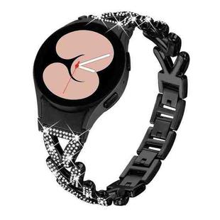 For Samsung Galaxy Watch FE/7/6/5/4 Classic 20mm xDfind Small Twist Diamond Metal Watch Band(Black)