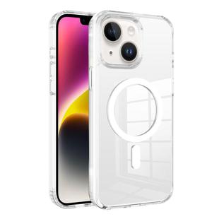For iPhone 14 Kalebol Clear Space MagSafe TPU Phone Case(Transparent)