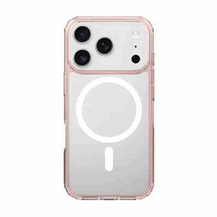 For iPhone 17 Pro Max Kalebol Clear MagSafe PC Hybrid TPU Shockproof Phone Case(Pink)