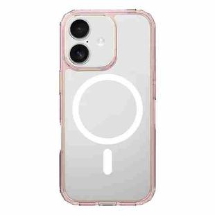 For iPhone 17 Kalebol Clear MagSafe PC Hybrid TPU Shockproof Phone Case(Pink)