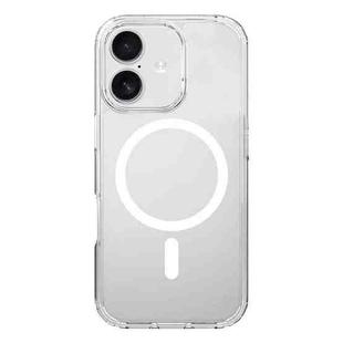 For iPhone 16 Kalebol Clear MagSafe PC Hybrid TPU Shockproof Phone Case(Transparent)