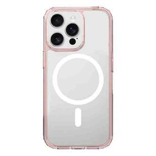For iPhone 13 Pro Kalebol Clear MagSafe PC Hybrid TPU Shockproof Phone Case(Pink)