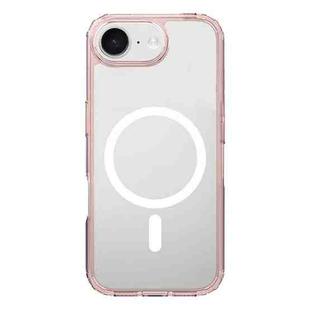 For iPhone 16e Kalebol Clear MagSafe PC Hybrid TPU Shockproof Phone Case(Pink)