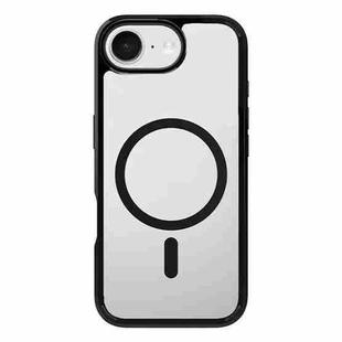 For iPhone 16e Kalebol Clear MagSafe PC Hybrid TPU Shockproof Phone Case(Black)