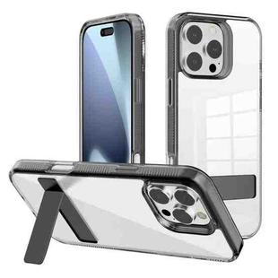 For iPhone 17 Pro Max Kalebol Holder Clear Acrylic Hybrid TPU Phone Case(Black)