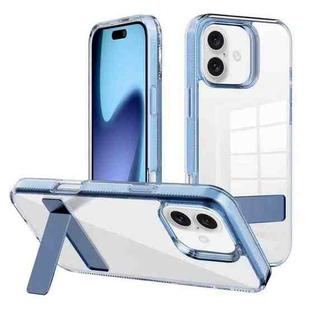 For iPhone 17 Kalebol Holder Clear Acrylic Hybrid TPU Phone Case(Blue)