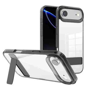 For iPhone 17 Air Kalebol Holder Clear Acrylic Hybrid TPU Phone Case(Black)