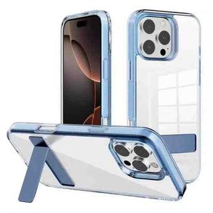 For iPhone 16 Pro Max Kalebol Holder Clear Acrylic Hybrid TPU Phone Case(Blue)