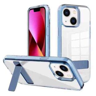 For iPhone 13 Kalebol Holder Clear Acrylic Hybrid TPU Phone Case(Blue)