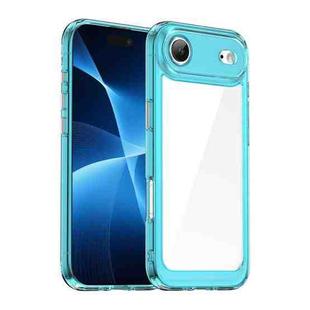 For iPhone 17 Air Colorful Series Acrylic + TPU Phone Case(Transparent Blue)