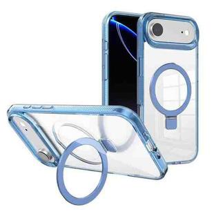 For iPhone 17 Air Kalebol MagSafe Holder Simple Clear TPU Phone Case(Blue)