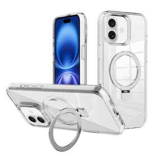 For iPhone 16 Kalebol MagSafe Holder Simple Clear TPU Phone Case(Transparent)