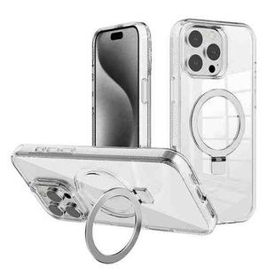 For iPhone 15 Pro Kalebol MagSafe Holder Simple Clear TPU Phone Case(Transparent)