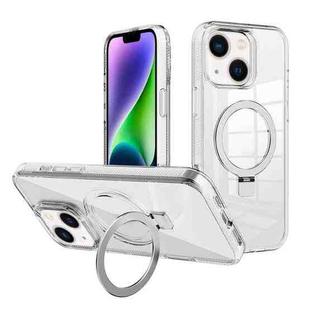 For iPhone 14 Kalebol MagSafe Holder Simple Clear TPU Phone Case(Transparent)
