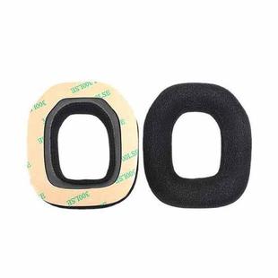 2pcs Self-adhesive Replacement Earpads For Logitech Astro A10 / A50, Material:Flannel Fabric(Black)