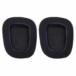 2pcs Insert Replacement Earpads For Logitech G533 / G633 / G635 / G933 / G935, Material:Protein Leather and Ice Silk Fabric(Black)