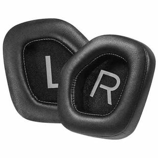 For Alienware AW988 1 Pair Protein Leather Snap-on Type Earphone Covers(Black)