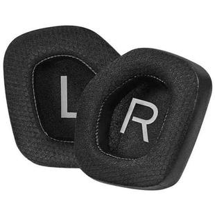 For Alienware AW988 1 Pair Protein Leather + Football Net Snap-on Type Earphone Covers(Black)