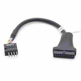 2pcs Computer Motherboard USB3.0 Adapter Cable(9 Pin Male to 20 Pin Female)