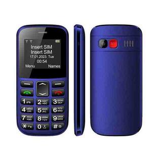 MXMID B210 Keypad Phone, 1.77 inch SC6531E, LED Flashlight, Big Keyboard Big Fonts, SOS, Network: 2G, Dual SIM, Plug:US Plug(Blue)