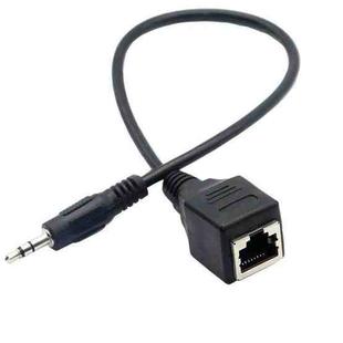3.5mm Male to RJ45 Female Network Port Touch Screen Adapter Cable for Thunderstone(Black)