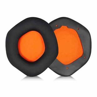 1 Pair Snap-on Replacement Earpads For ASUS ROG Strix7.1, Material:Ice Silk Fabric(Black Orange)