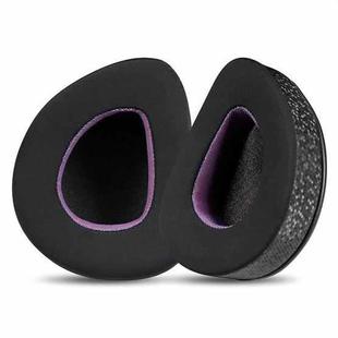 2pcs Insert Replacement Earpads For ASUS ROG Delta S, Material:Ice Leather Fabric(Black Purple)