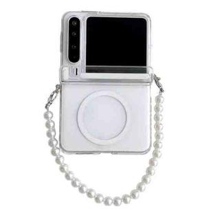 For Huawei Pura X Side Buckle Axis Transparent MagSafe Phone Case with Bracelet