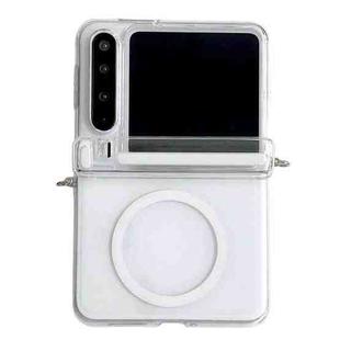 For Huawei Pura X Side Buckle Axis Transparent MagSafe Phone Case