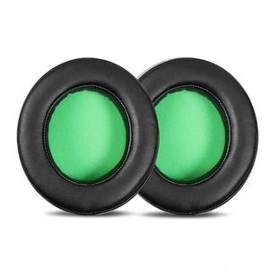 1 Pair Rotating Snap-on Replacement Earpads For Razer Kraken Pro V2, Material:Protein Leather(Black Green)