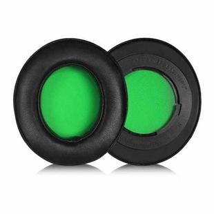 1 Pair Rotating Snap-on Replacement Earpads For Razer Kraken Pro V2, Material:Lambskin(Black Green)
