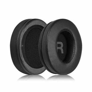 1 Pair Protein Leather Stitching LR Printing Earphone Replacement Earpads Pads For Philips SHP9500(Black)