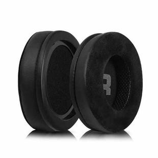 1 Pair Protein Leather Flannel Earphone Replacement Earpads Pads For Philips SHP9500(Black)