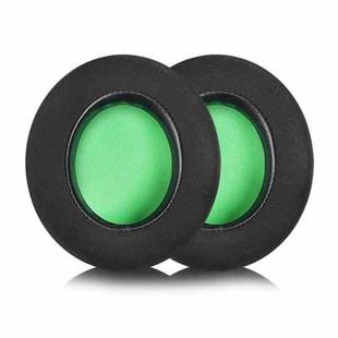 2pcs Insert Replacement Earpads For Razer Kraken Tournament / Edition / Kraken Kitty, Material:Protein Leather and Ice Silk Fabric(Black Green)
