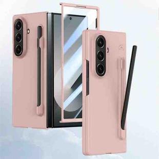 For Samsung Galaxy Z Fold7 5G Integrated Skin Feel PC Phone Case with Pen / Pen Box(Pink)